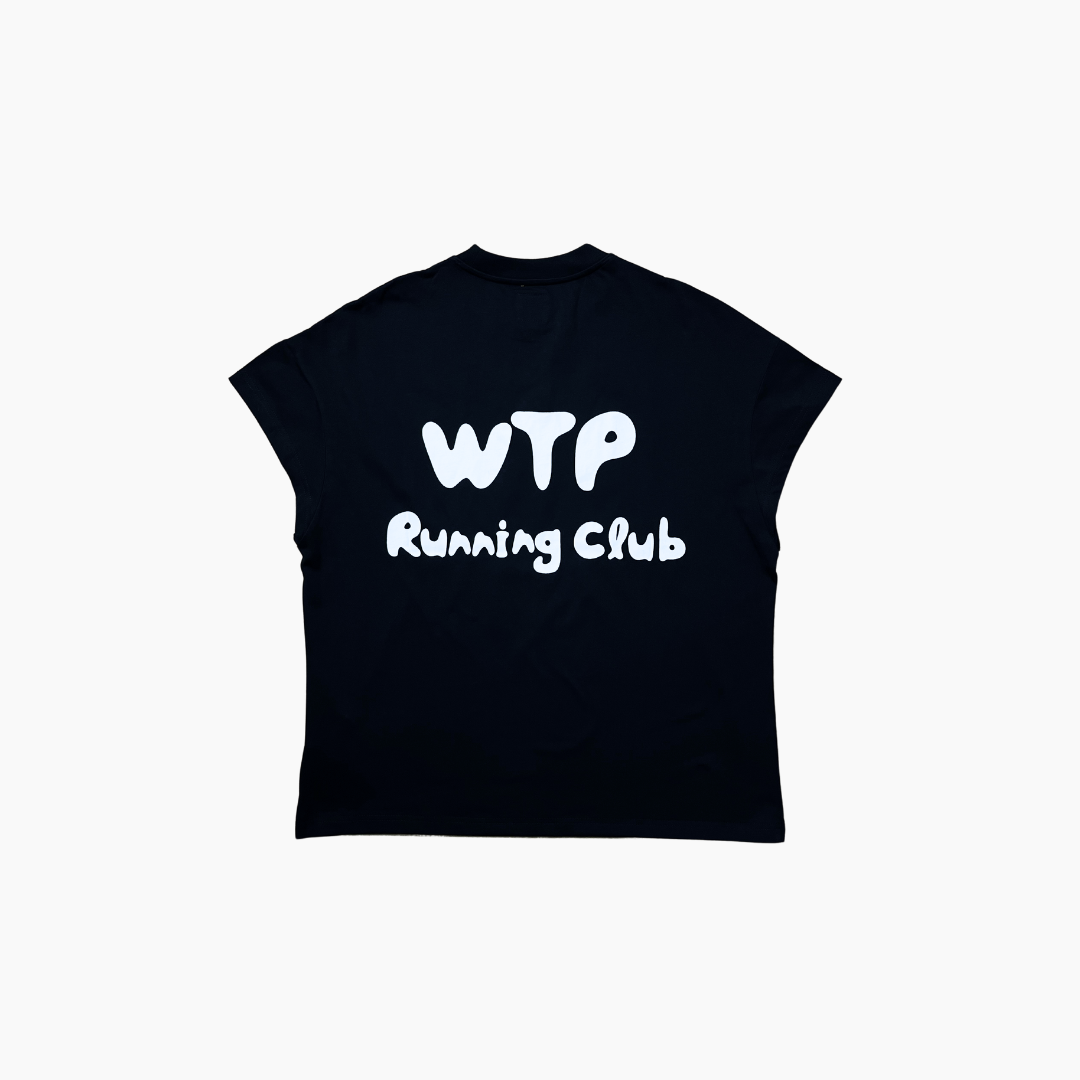 WTP “RUNNING MAN” Sleeveless Tank Top | Black