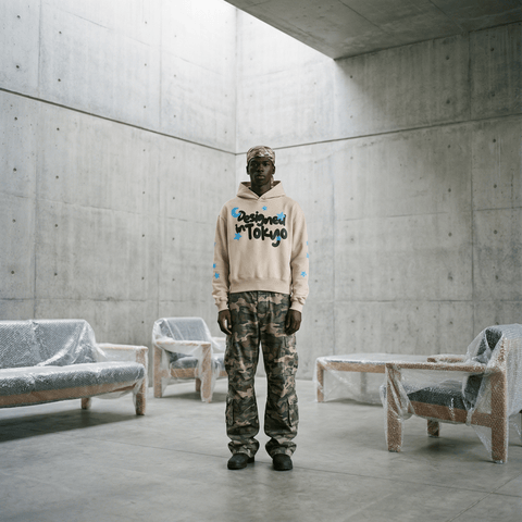 "Tokyo Star" Hoodie | Flat White