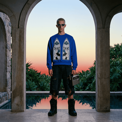 "Dark Angel" Sweater | Cobalt Blue